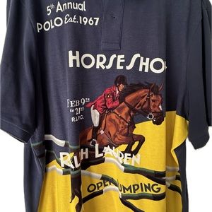 LOOK!!👀POLO Ralph Lauren RARE horse show polo shirt. lightly used.